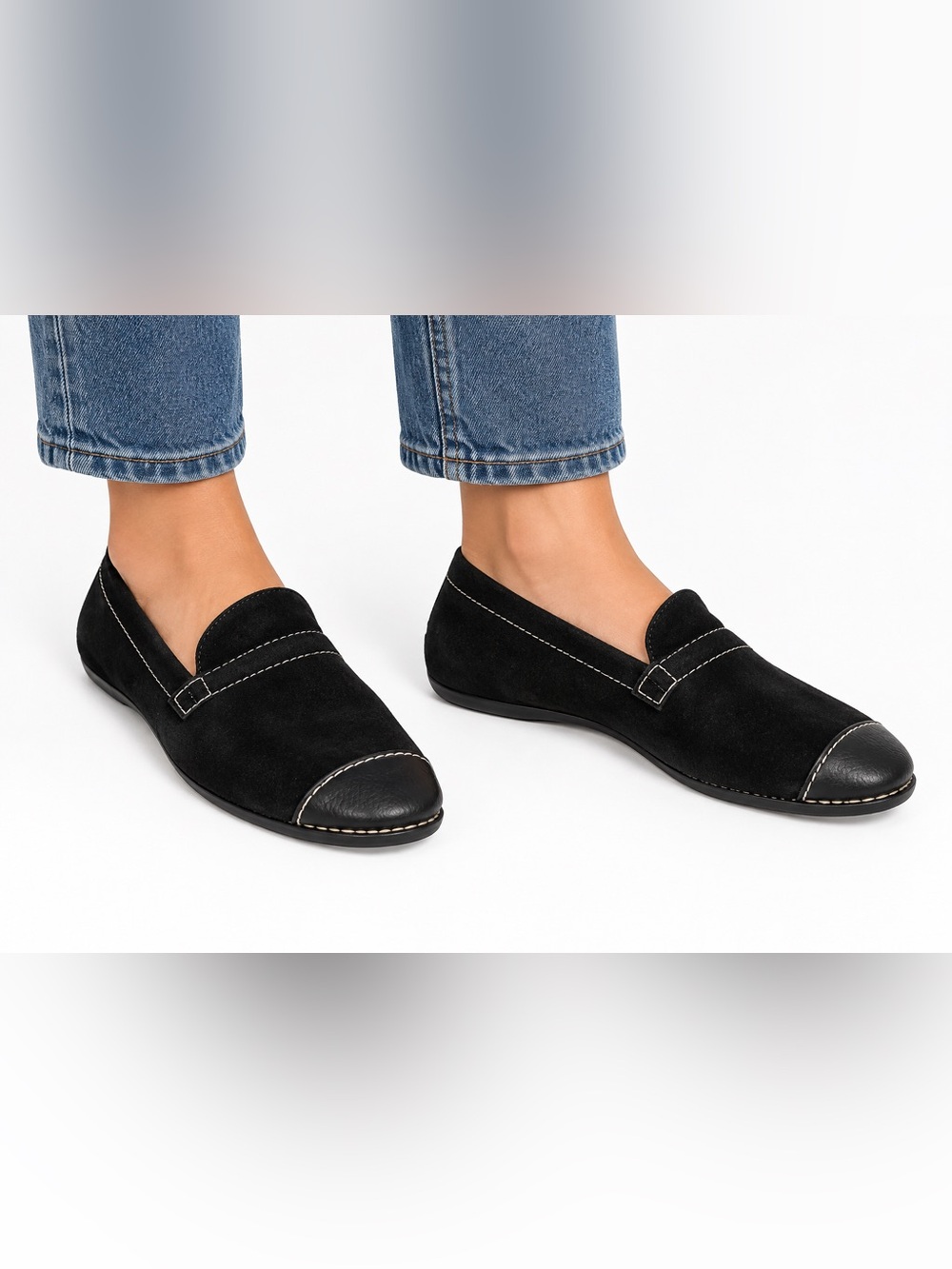 Donald J Pliner Black Suede Loafers